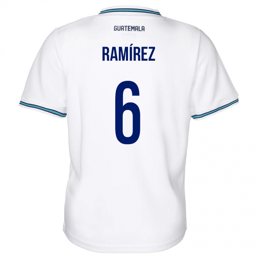 Kids Football Guatemala Kevin Ramírez #6 White Home Jersey 24-26 T-Shirt