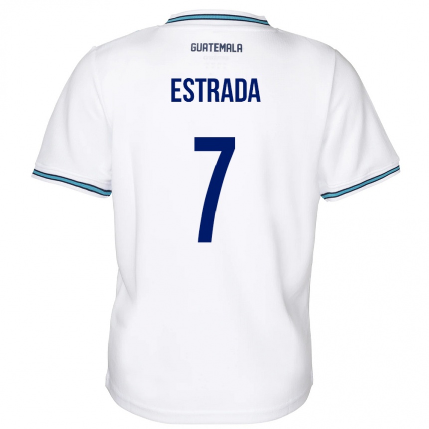 Kids Football Guatemala Javier Estrada #7 White Home Jersey 24-26 T-Shirt