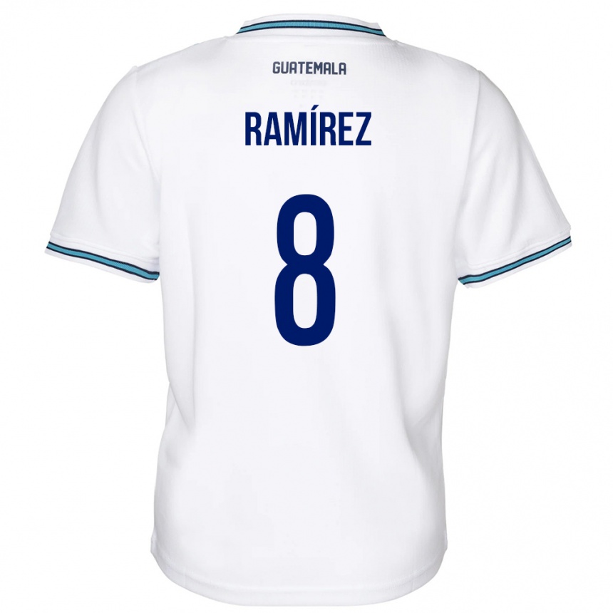 Kids Football Guatemala Dennis Ramírez #8 White Home Jersey 24-26 T-Shirt