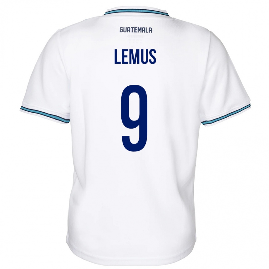 Kids Football Guatemala Erick Lemus #9 White Home Jersey 24-26 T-Shirt