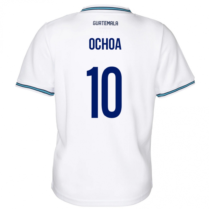 Kids Football Guatemala José Ochoa #10 White Home Jersey 24-26 T-Shirt