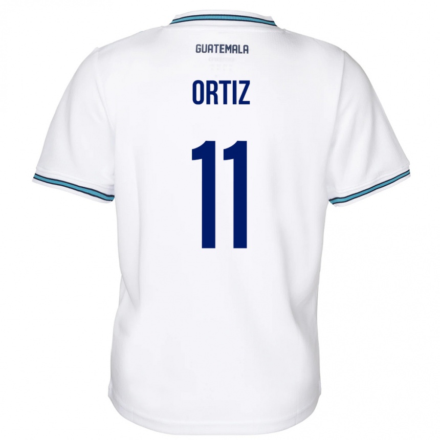 Kids Football Guatemala Andersson Ortiz #11 White Home Jersey 24-26 T-Shirt