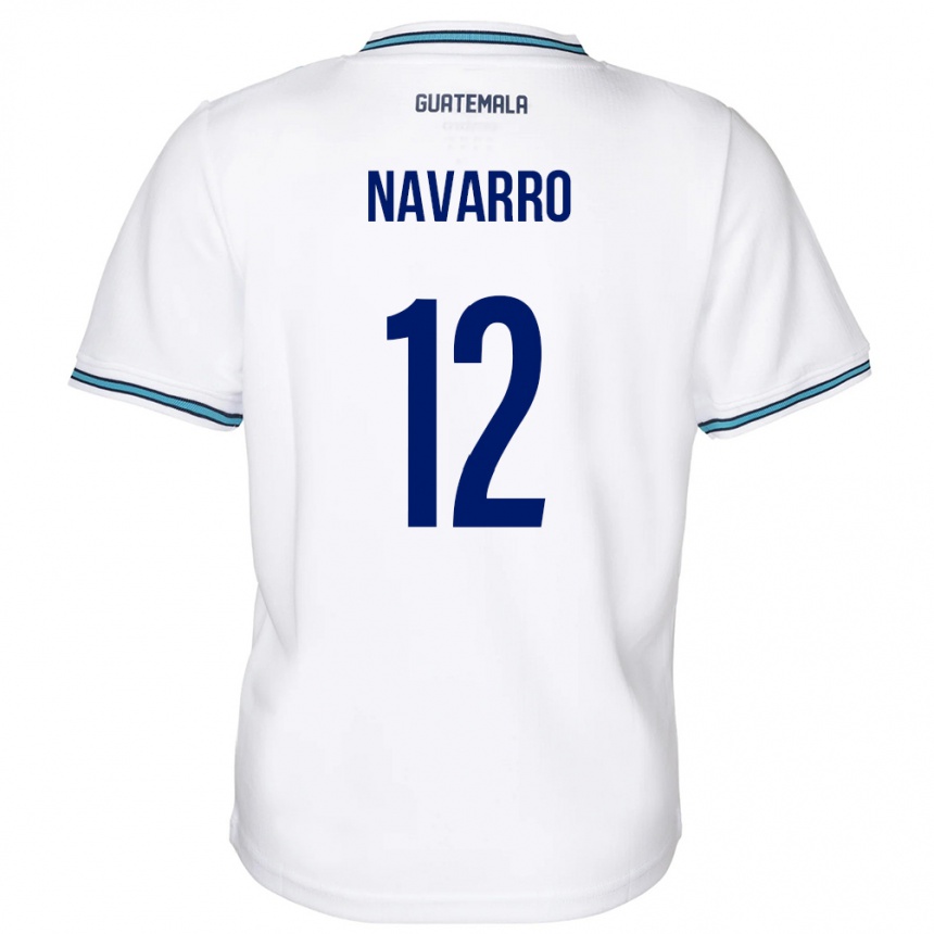 Kids Football Guatemala Kenderson Navarro #12 White Home Jersey 24-26 T-Shirt