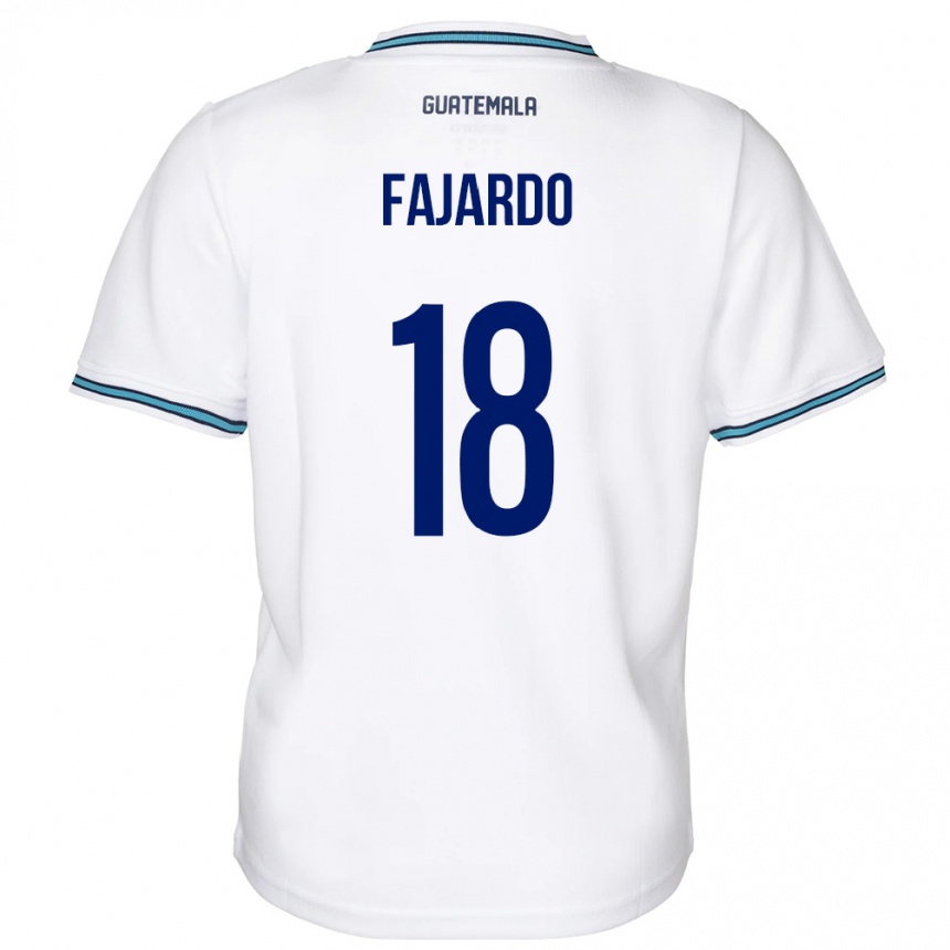 Kids Football Guatemala William Fajardo #18 White Home Jersey 24-26 T-Shirt