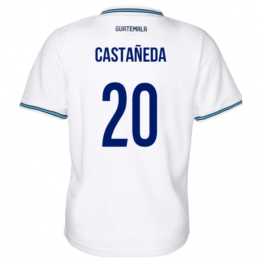 Kids Football Guatemala Brayam Castañeda #20 White Home Jersey 24-26 T-Shirt