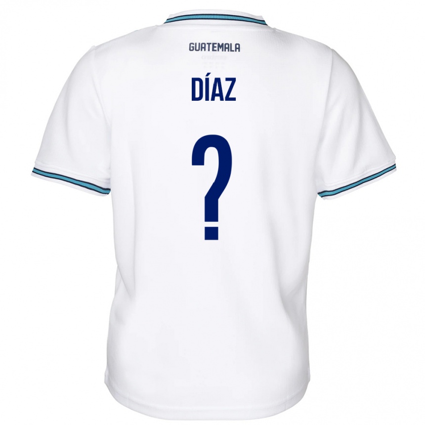 Kids Football Guatemala Hendryck Díaz #0 White Home Jersey 24-26 T-Shirt