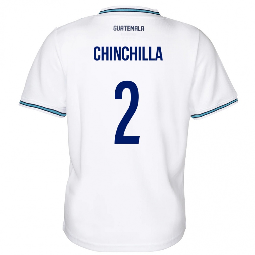 Kids Football Guatemala Nicolás Chinchilla #2 White Home Jersey 24-26 T-Shirt