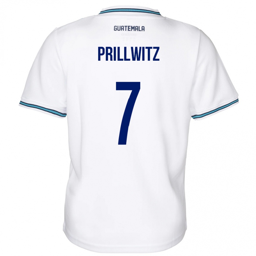 Kids Football Guatemala Héctor Prillwitz #7 White Home Jersey 24-26 T-Shirt