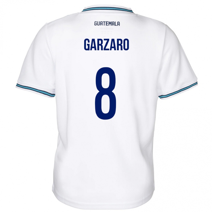 Kids Football Guatemala Santiago Garzaro #8 White Home Jersey 24-26 T-Shirt