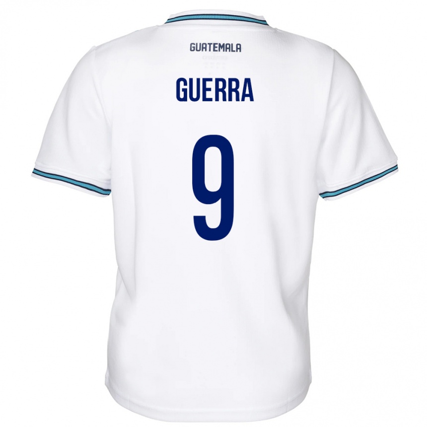 Kids Football Guatemala Oseas Guerra #9 White Home Jersey 24-26 T-Shirt