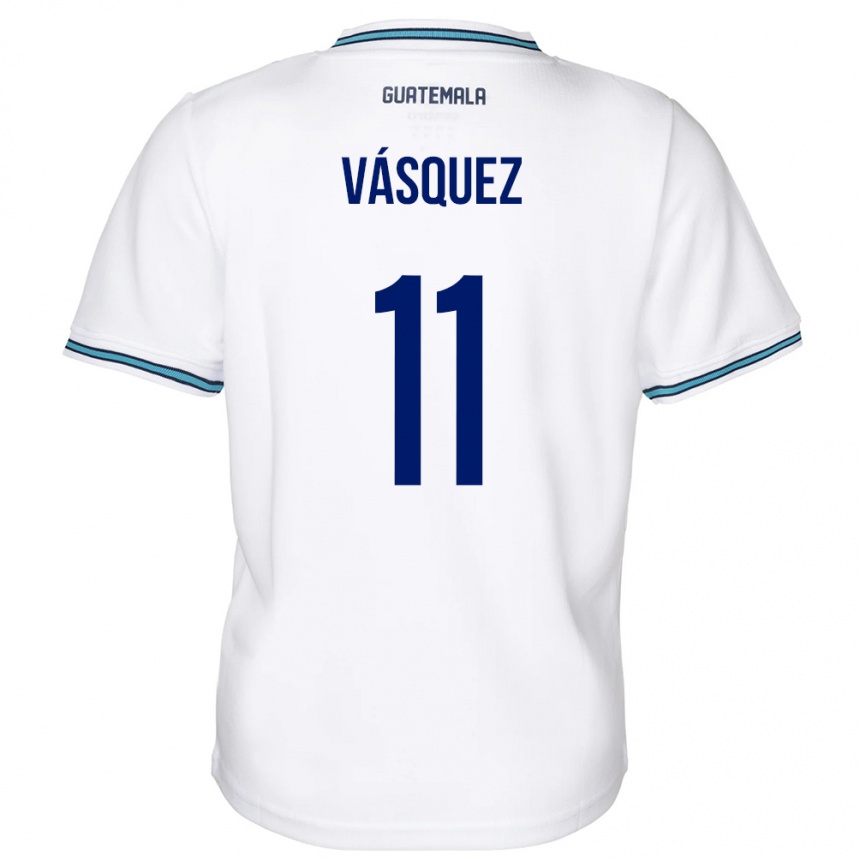 Kids Football Guatemala Gabino Vásquez #11 White Home Jersey 24-26 T-Shirt