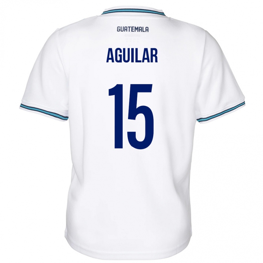 Kids Football Guatemala Carlos Aguilar #15 White Home Jersey 24-26 T-Shirt