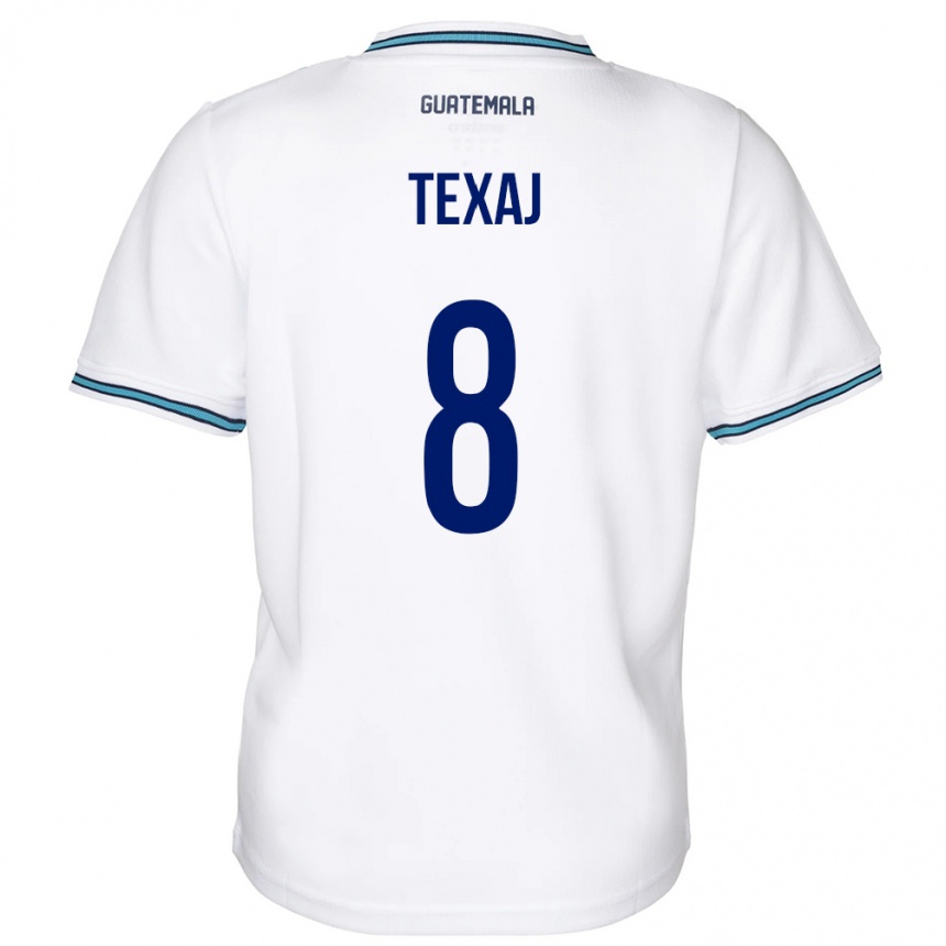 Kids Football Guatemala Elisa Texaj #8 White Home Jersey 24-26 T-Shirt
