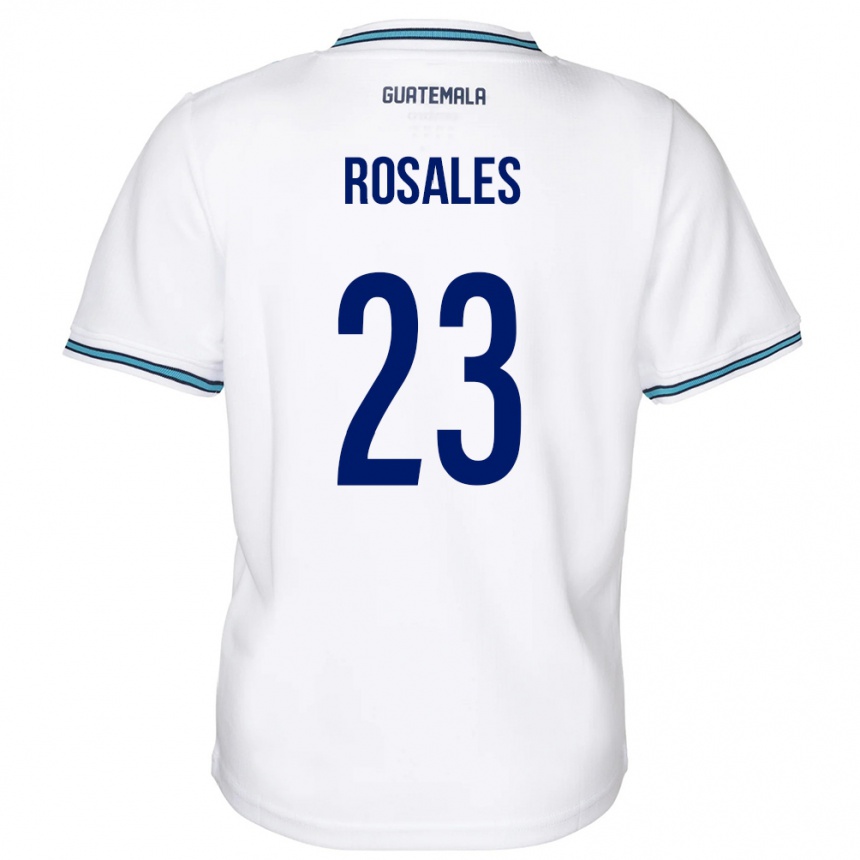 Kids Football Guatemala Yareni Rosales #23 White Home Jersey 24-26 T-Shirt