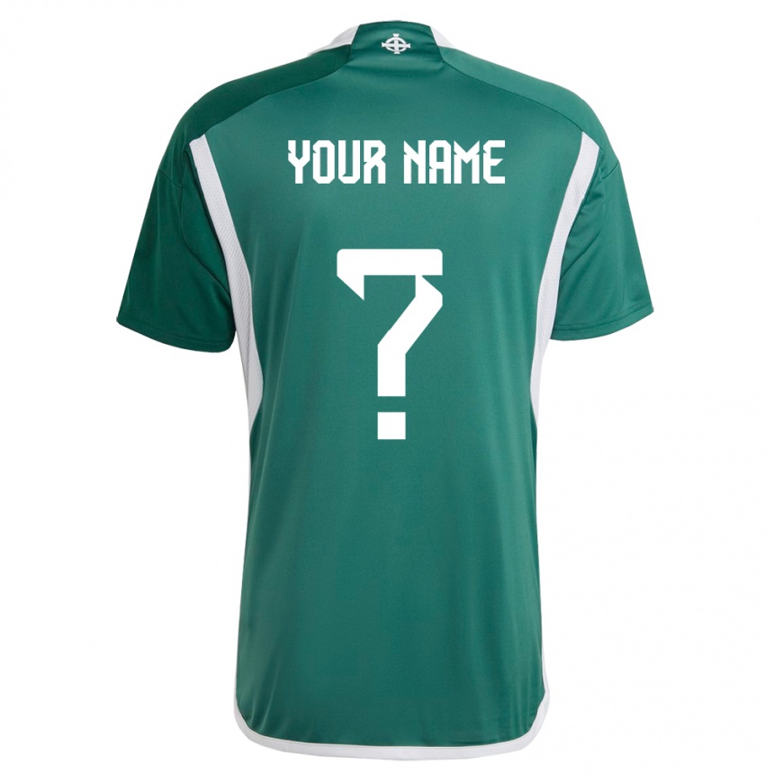 Kids Football Northern Ireland Your Name #0 Green Home Jersey 24-26 T-Shirt