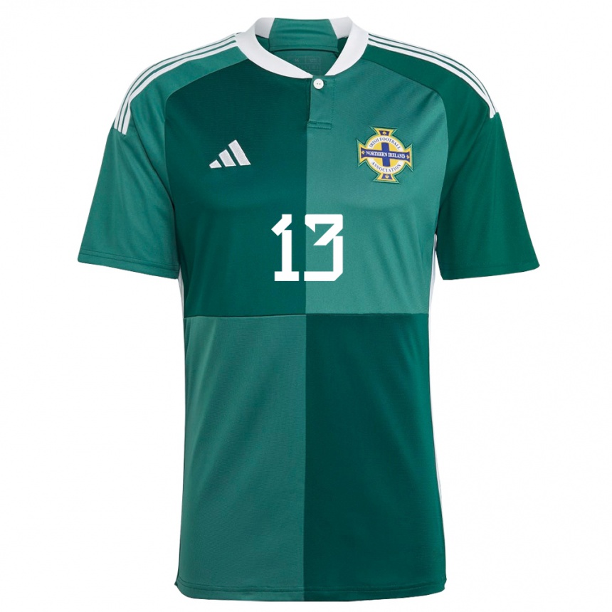 Kids Football Northern Ireland Kelsie Burrows #13 Green Home Jersey 24-26 T-Shirt