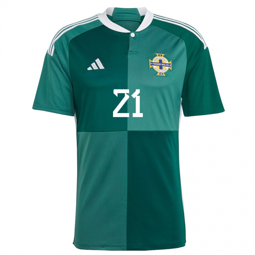 Kids Football Northern Ireland Kerry Beattie #21 Green Home Jersey 24-26 T-Shirt