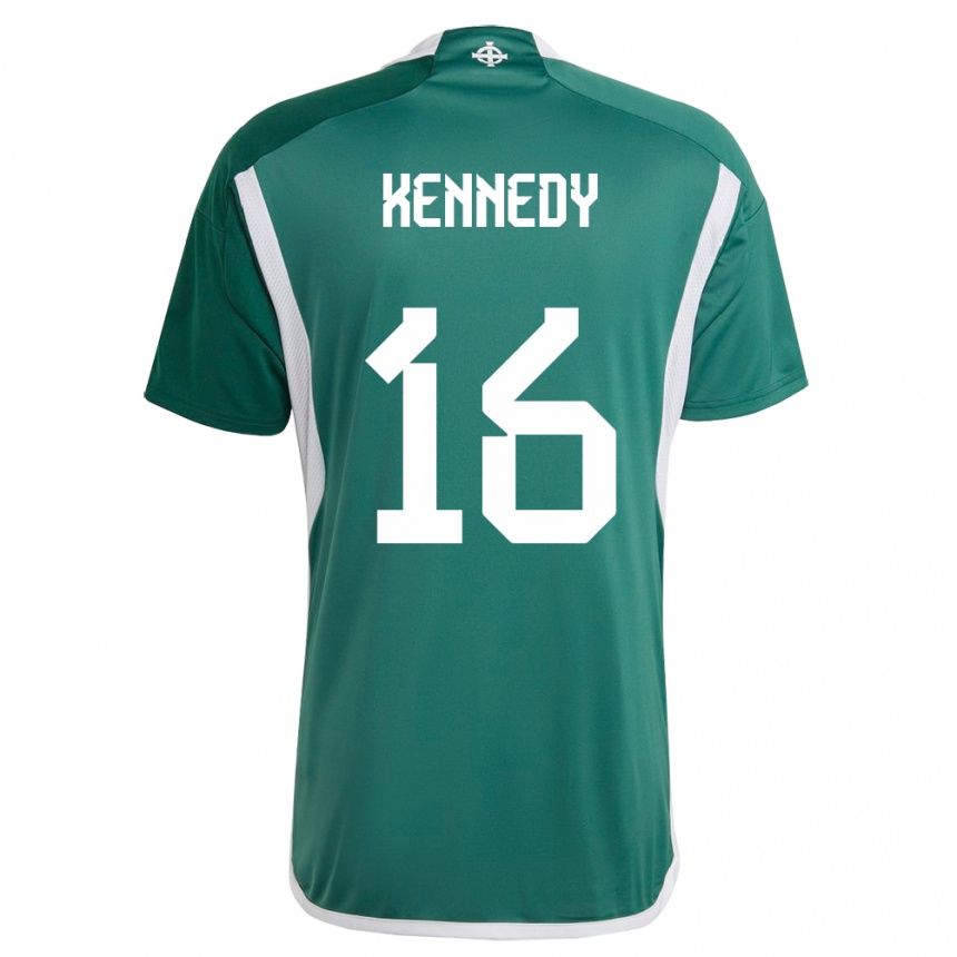 Kids Football Northern Ireland Matty Kennedy #16 Green Home Jersey 24-26 T-Shirt