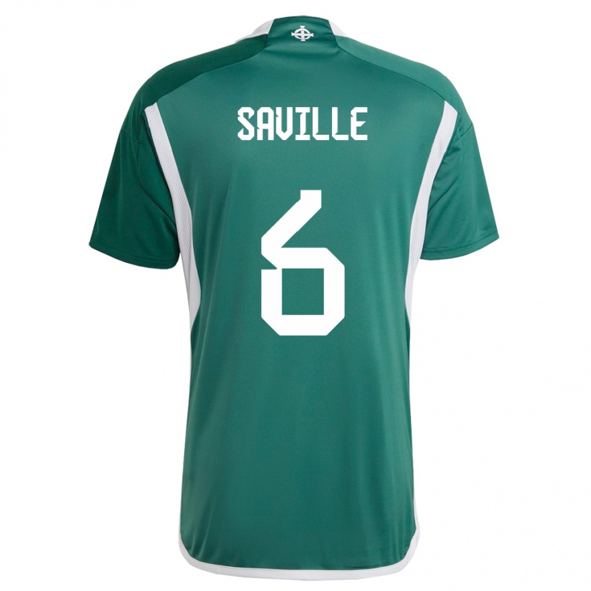 Kids Football Northern Ireland George Saville #6 Green Home Jersey 24-26 T-Shirt