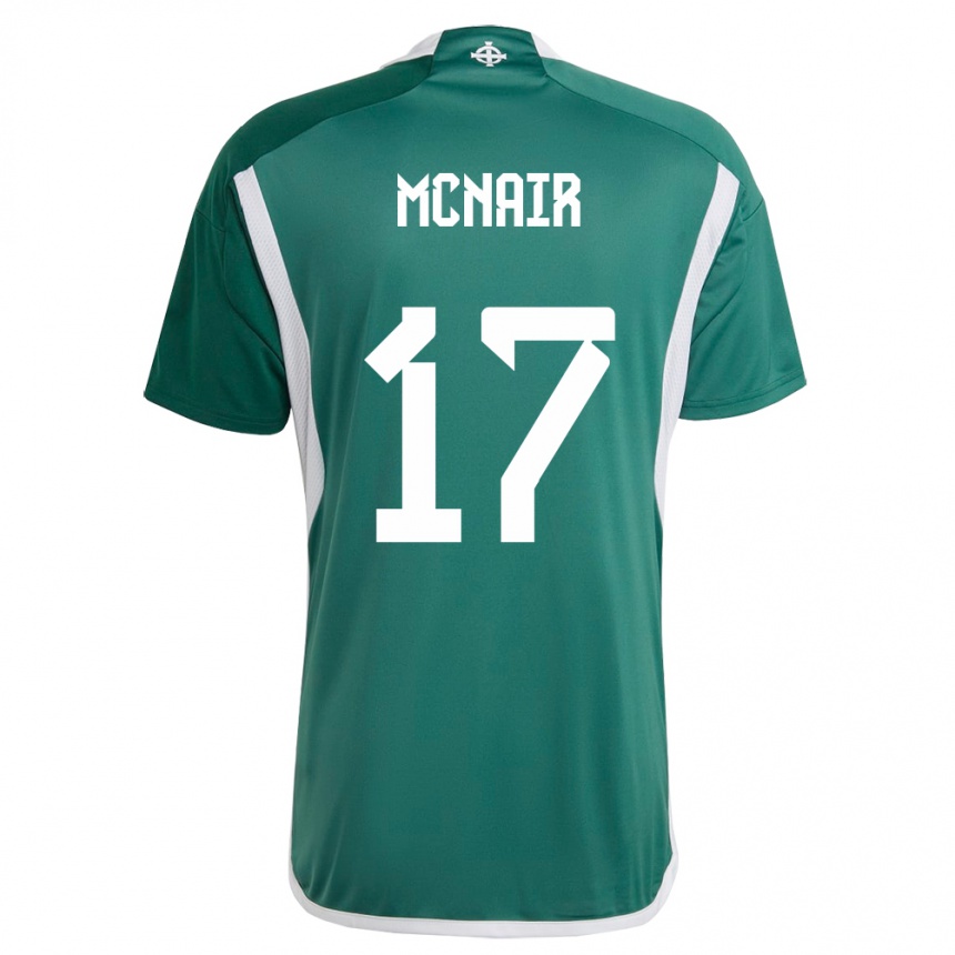Kids Football Northern Ireland Paddy Mcnair #17 Green Home Jersey 24-26 T-Shirt