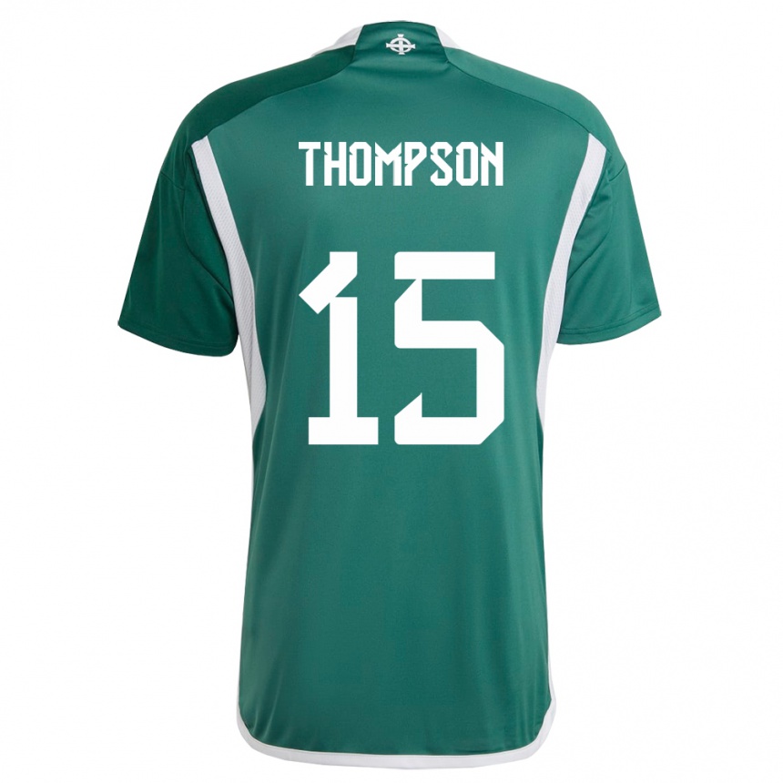 Kids Football Northern Ireland Jordan Thompson #15 Green Home Jersey 24-26 T-Shirt