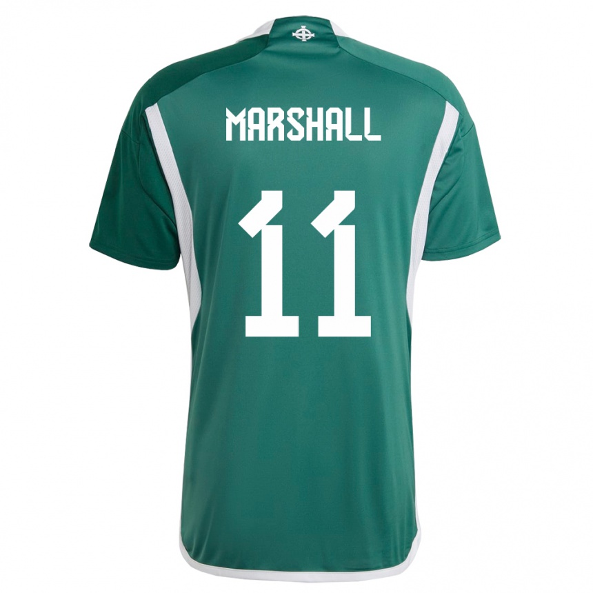 Kids Football Northern Ireland Callum Marshall #11 Green Home Jersey 24-26 T-Shirt