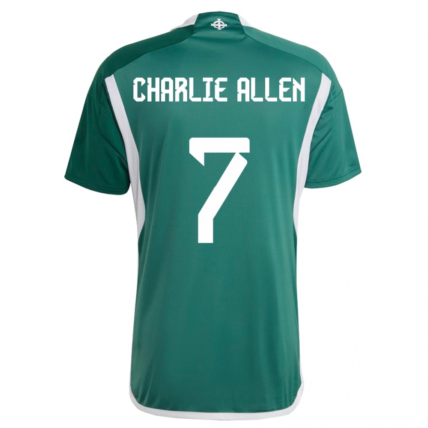 Kids Football Northern Ireland Charlie Allen #7 Green Home Jersey 24-26 T-Shirt