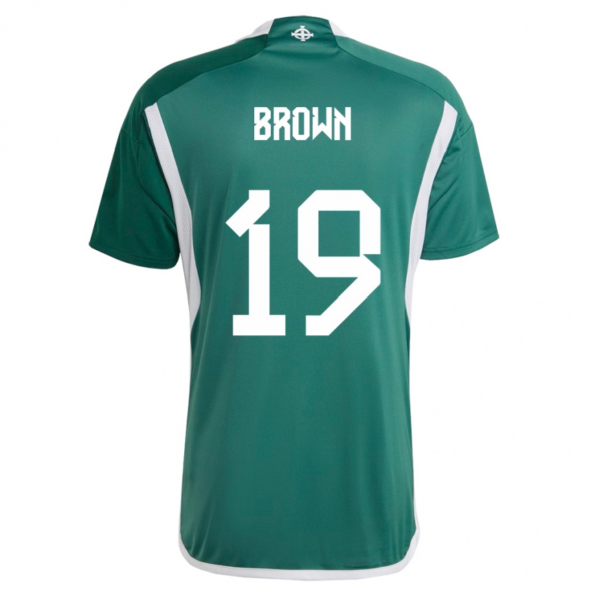 Kids Football Northern Ireland Sean Brown #19 Green Home Jersey 24-26 T-Shirt