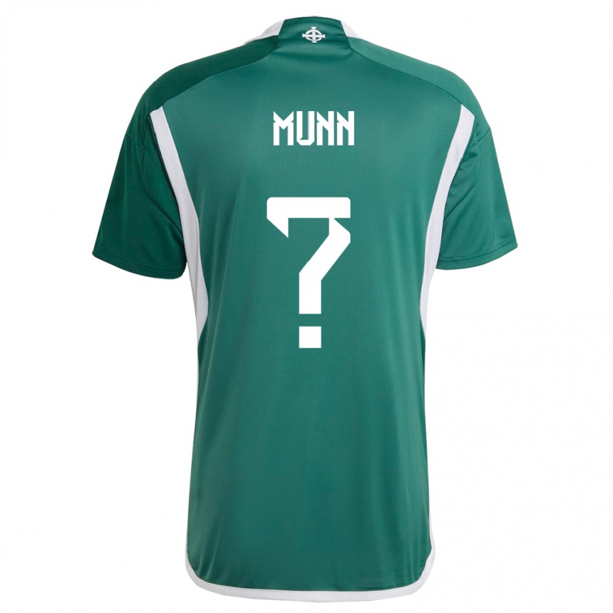 Kids Football Northern Ireland Mason Munn #0 Green Home Jersey 24-26 T-Shirt