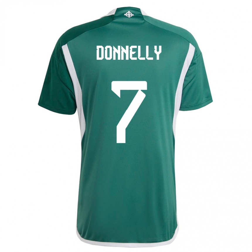 Kids Football Northern Ireland Caolan Donnelly #7 Green Home Jersey 24-26 T-Shirt