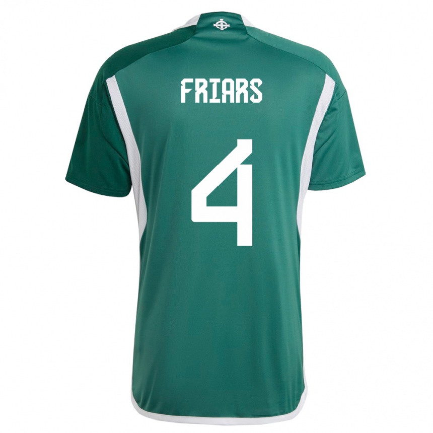 Kids Football Northern Ireland Alfie Friars #4 Green Home Jersey 24-26 T-Shirt