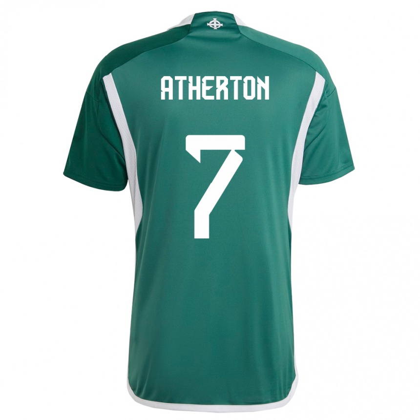 Kids Football Northern Ireland Chris Atherton #7 Green Home Jersey 24-26 T-Shirt