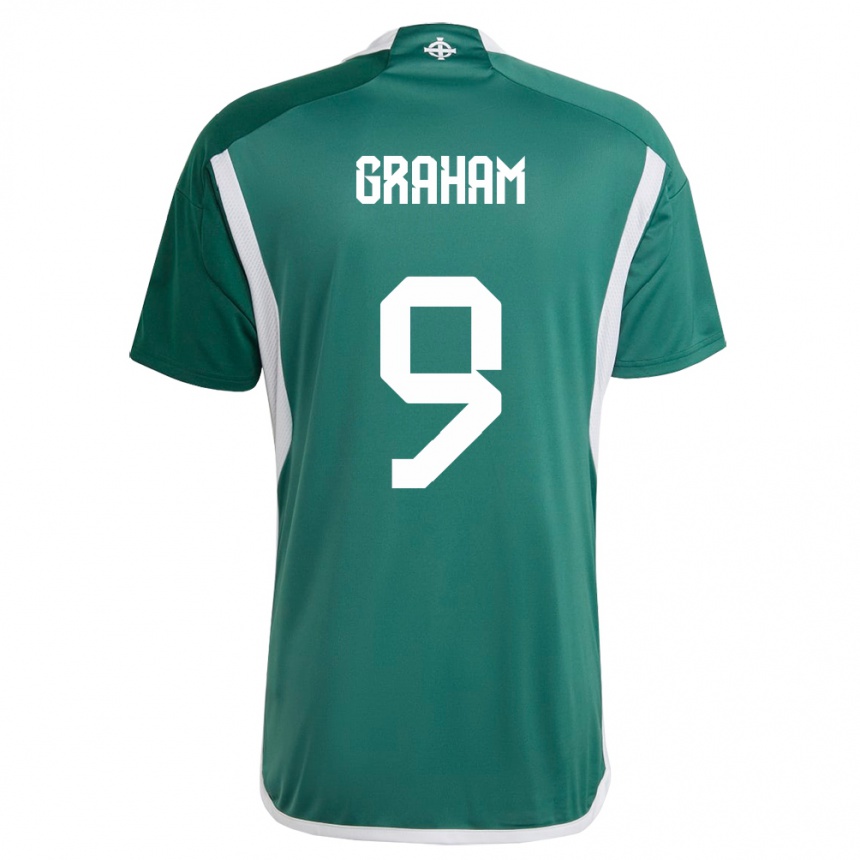 Kids Football Northern Ireland Braiden Graham #9 Green Home Jersey 24-26 T-Shirt