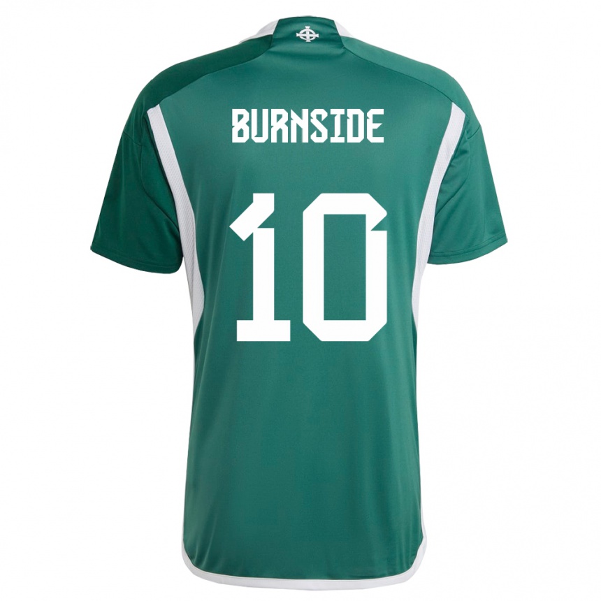 Kids Football Northern Ireland Callum Burnside #10 Green Home Jersey 24-26 T-Shirt