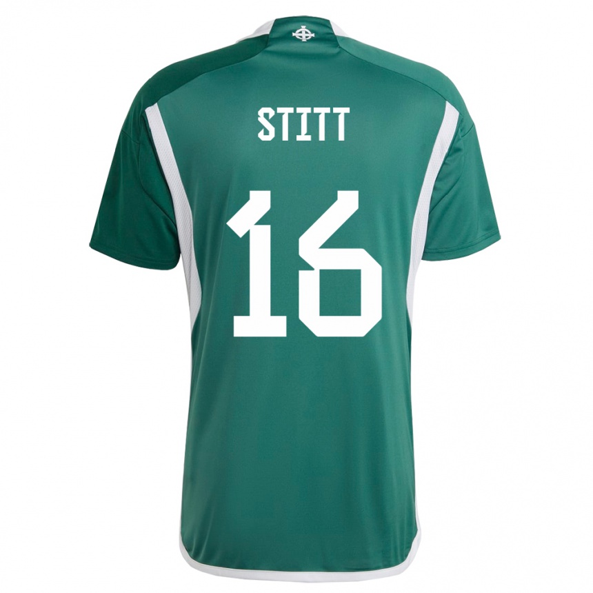 Kids Football Northern Ireland Dylan Stitt #16 Green Home Jersey 24-26 T-Shirt