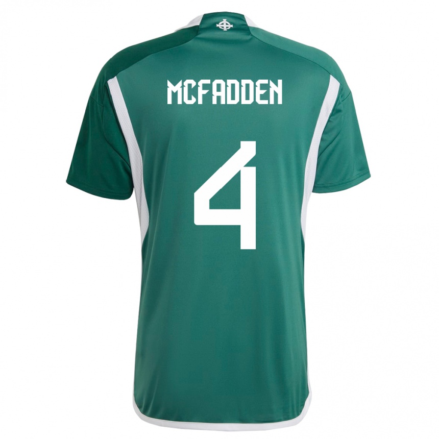Kids Football Northern Ireland Sarah Mcfadden #4 Green Home Jersey 24-26 T-Shirt
