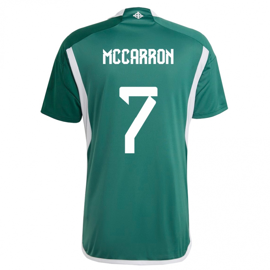 Kids Football Northern Ireland Chloe Mccarron #7 Green Home Jersey 24-26 T-Shirt