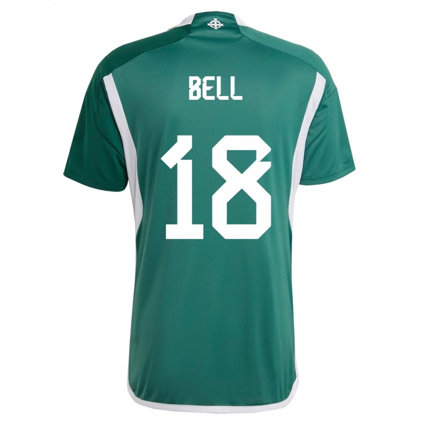 Kids Football Northern Ireland Megan Bell #18 Green Home Jersey 24-26 T-Shirt