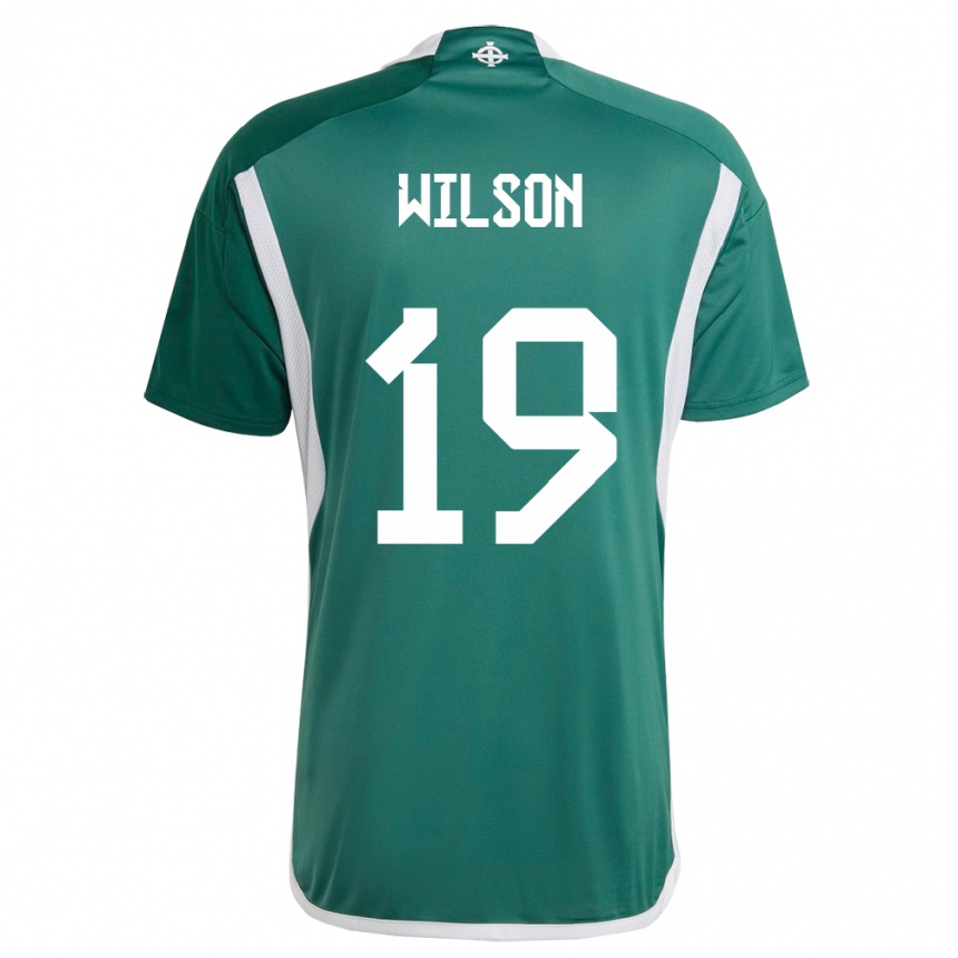 Kids Football Northern Ireland Emily Wilson #19 Green Home Jersey 24-26 T-Shirt