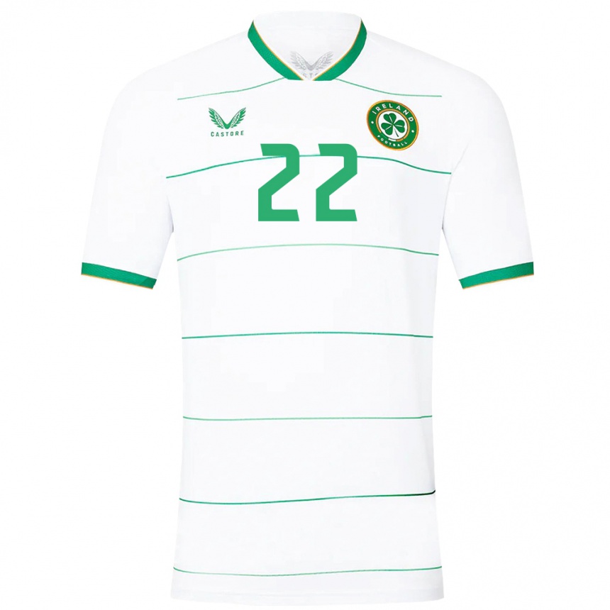 Kids Football Ireland Isibeal Atkinson #22 White Away Jersey 24-26 T-Shirt