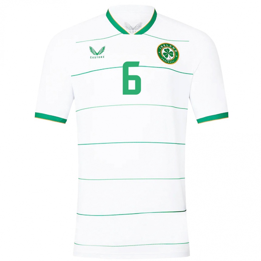 Kids Football Ireland Ed Mcjannet #6 White Away Jersey 24-26 T-Shirt