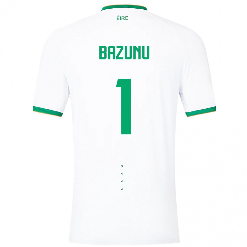 Kids Football Ireland Gavin Bazunu #1 White Away Jersey 24-26 T-Shirt