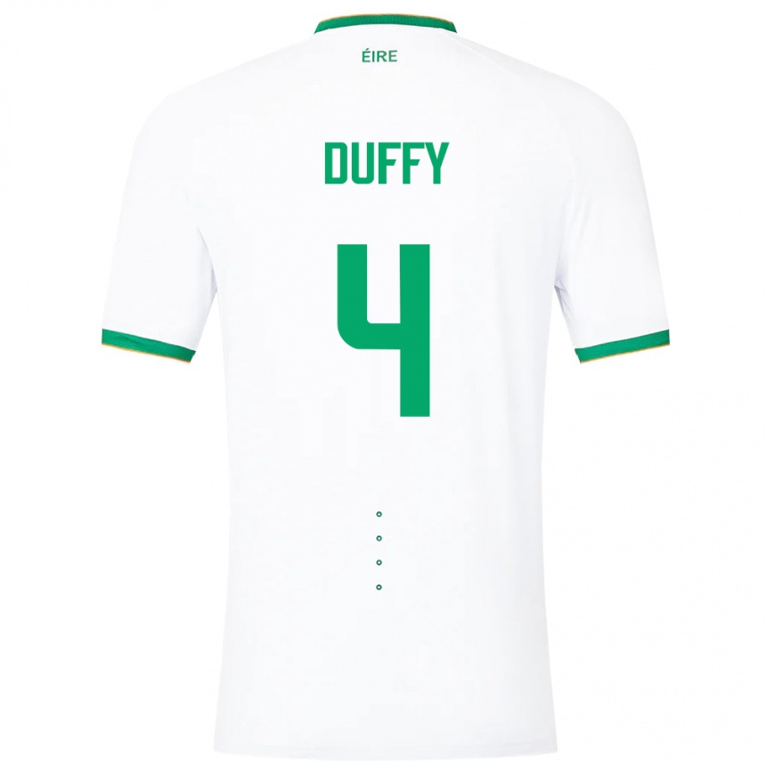 Kids Football Ireland Shane Duffy #4 White Away Jersey 24-26 T-Shirt