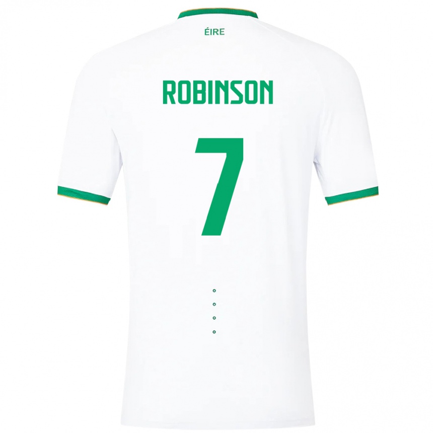 Kids Football Ireland Callum Robinson #7 White Away Jersey 24-26 T-Shirt