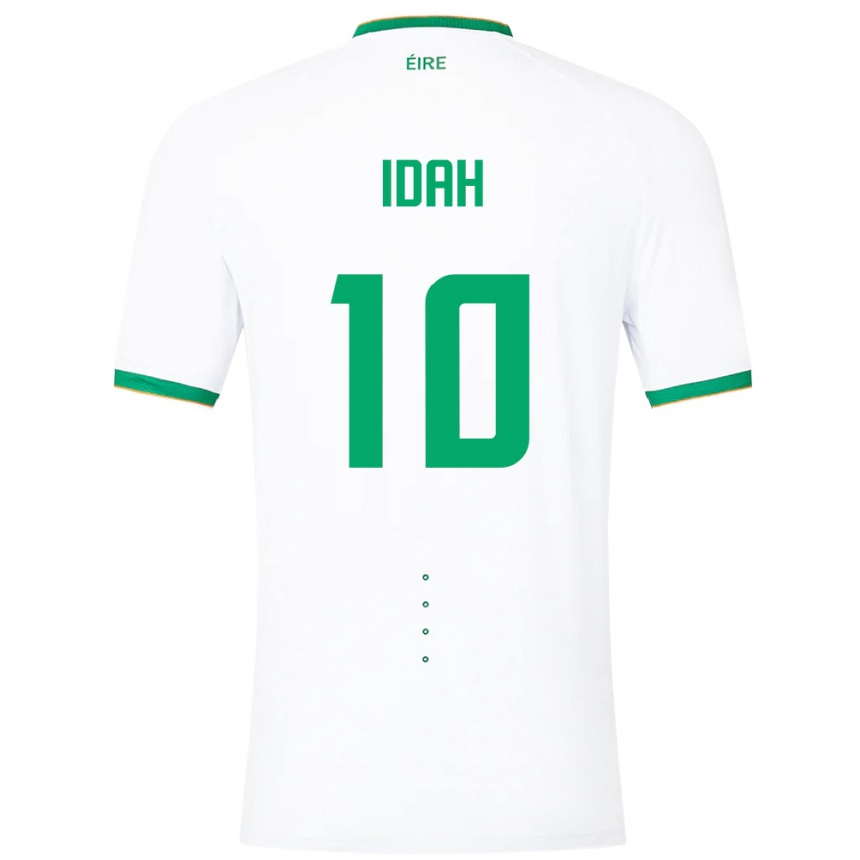 Kids Football Ireland Adam Idah #10 White Away Jersey 24-26 T-Shirt