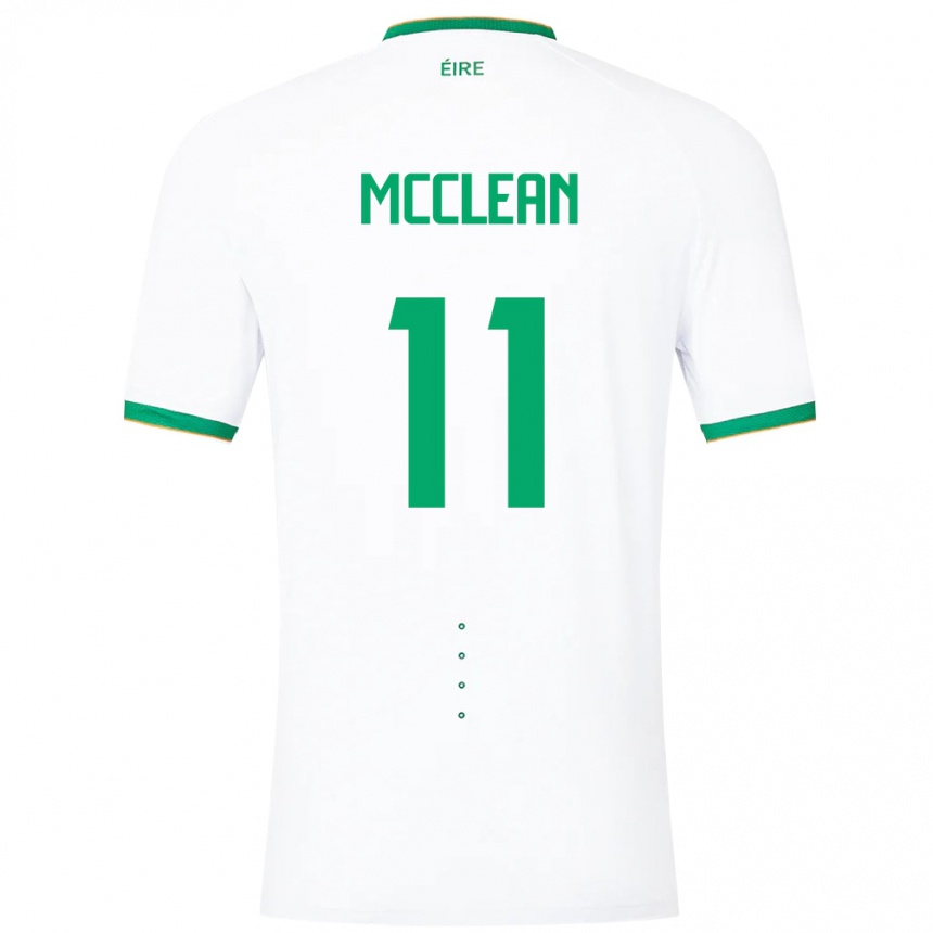 Kids Football Ireland James Mcclean #11 White Away Jersey 24-26 T-Shirt