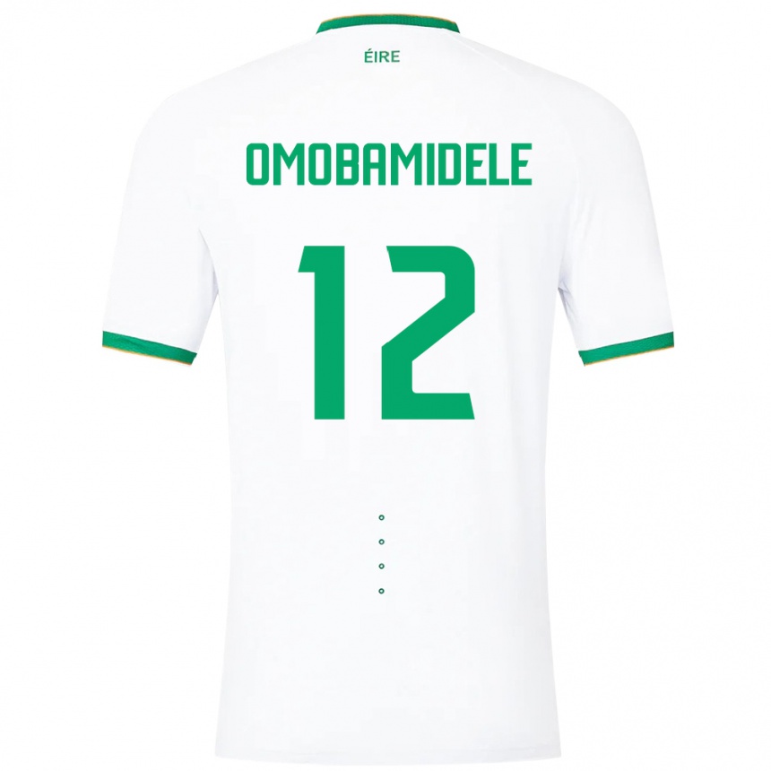 Kids Football Ireland Andrew Omobamidele #12 White Away Jersey 24-26 T-Shirt