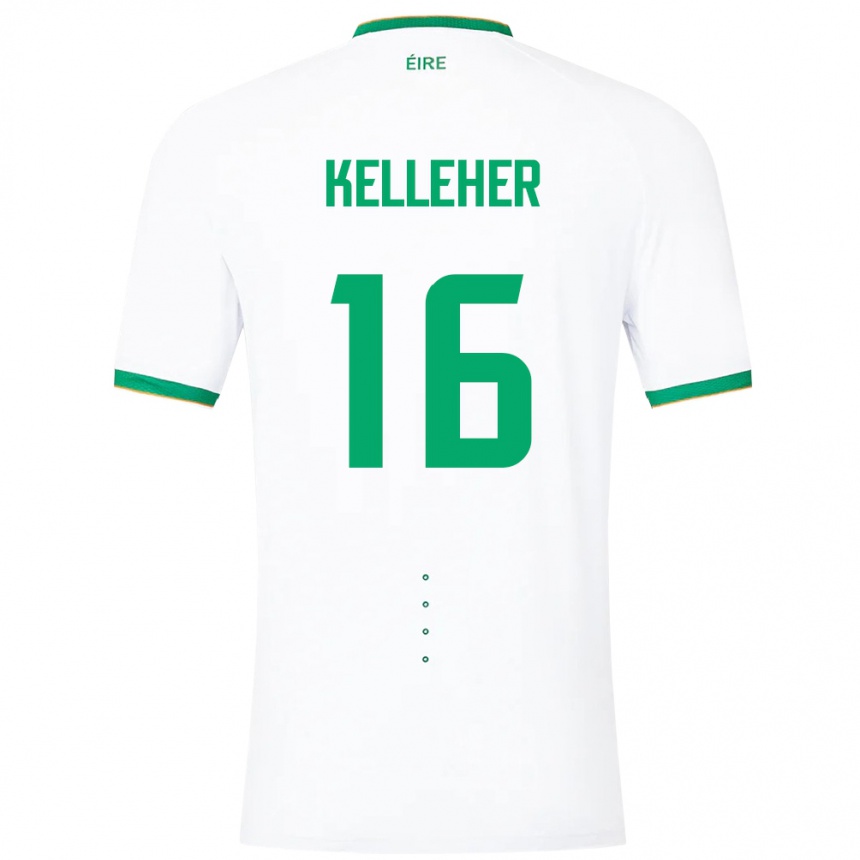 Kids Football Ireland Caoimhín Kelleher #16 White Away Jersey 24-26 T-Shirt