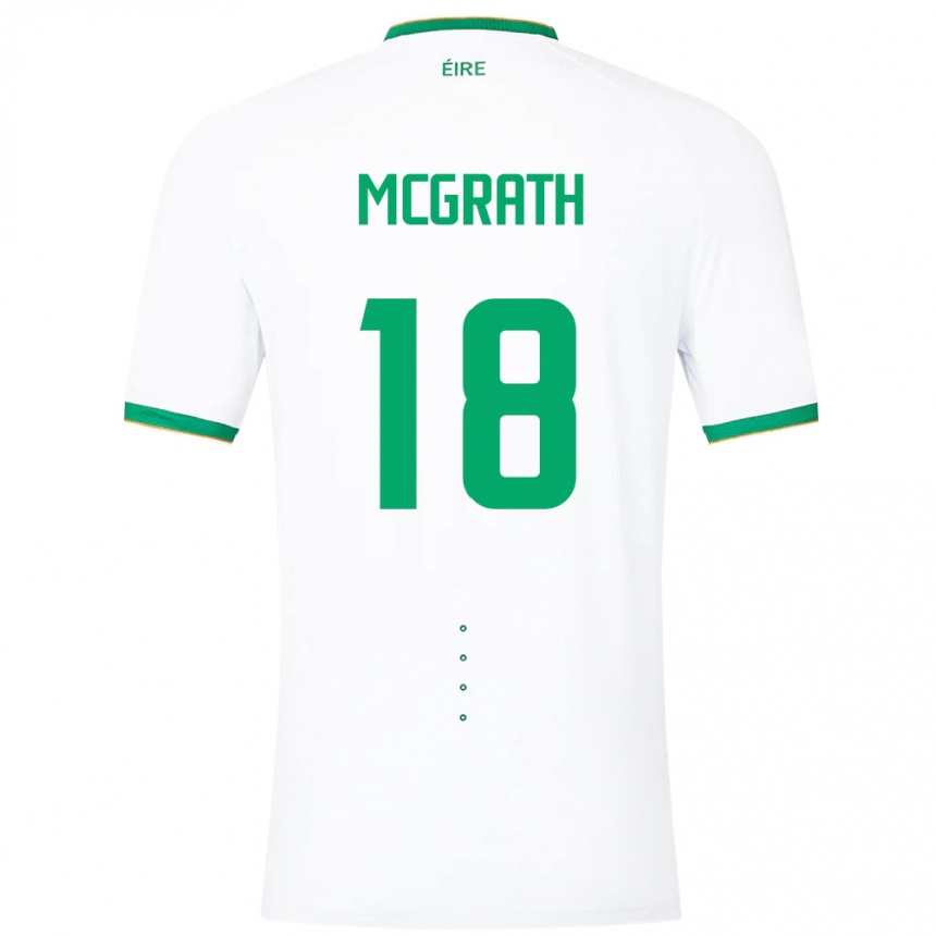 Kids Football Ireland Jamie Mcgrath #18 White Away Jersey 24-26 T-Shirt