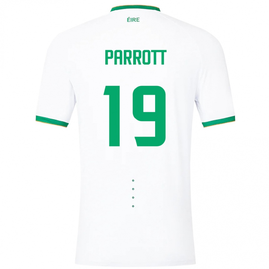 Kids Football Ireland Troy Parrott #19 White Away Jersey 24-26 T-Shirt